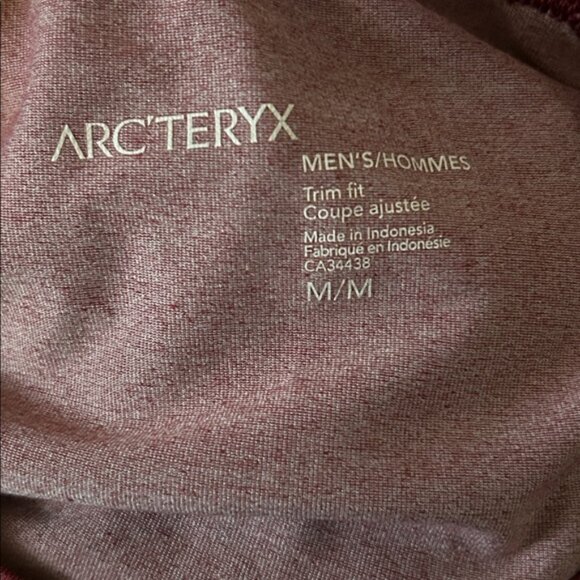 Arcteryx Mens Red Tee Shirt in Trim Fit Size Medium - Picture 4 of 6